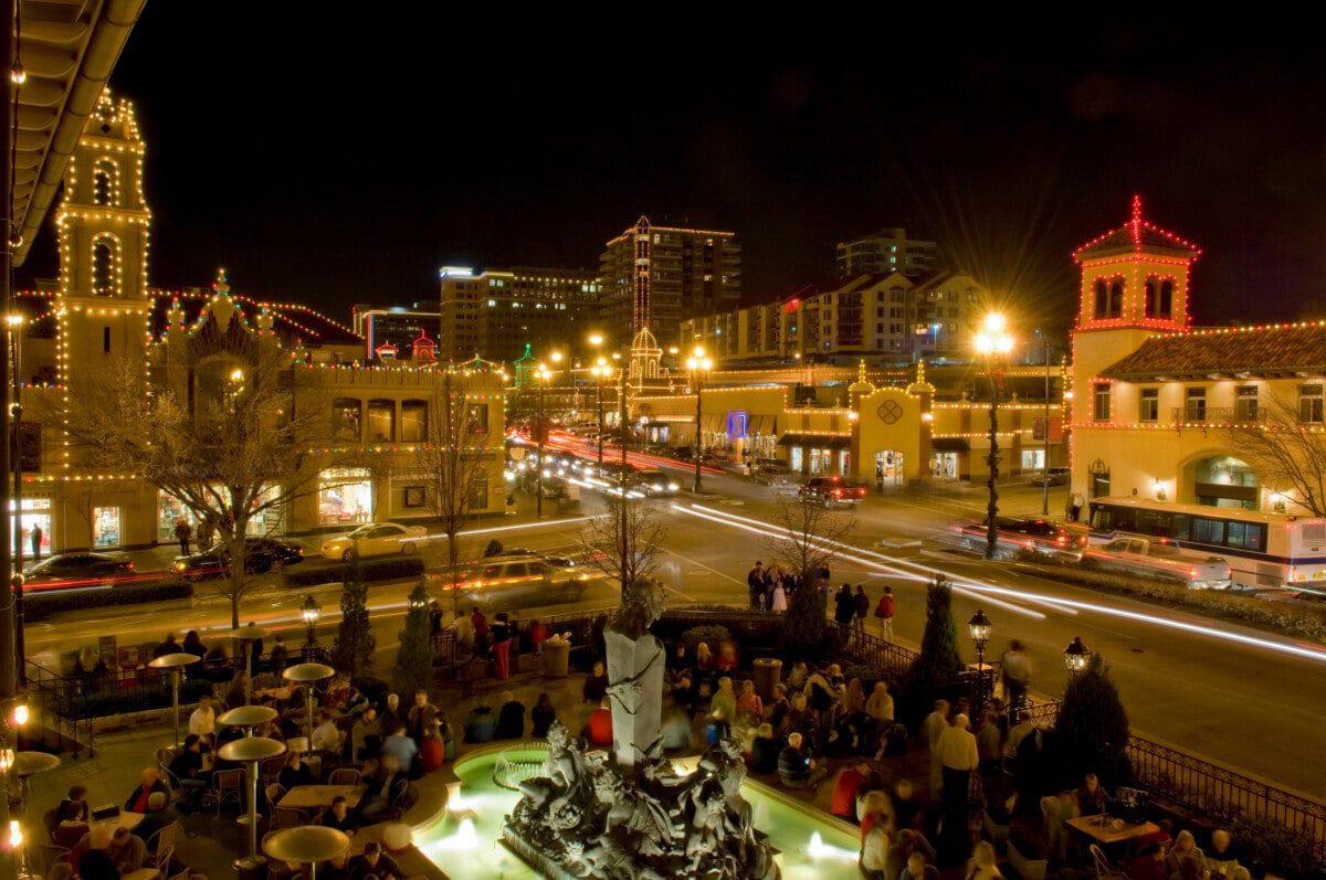 image2 Lit up Downtown Kansas City at night time.