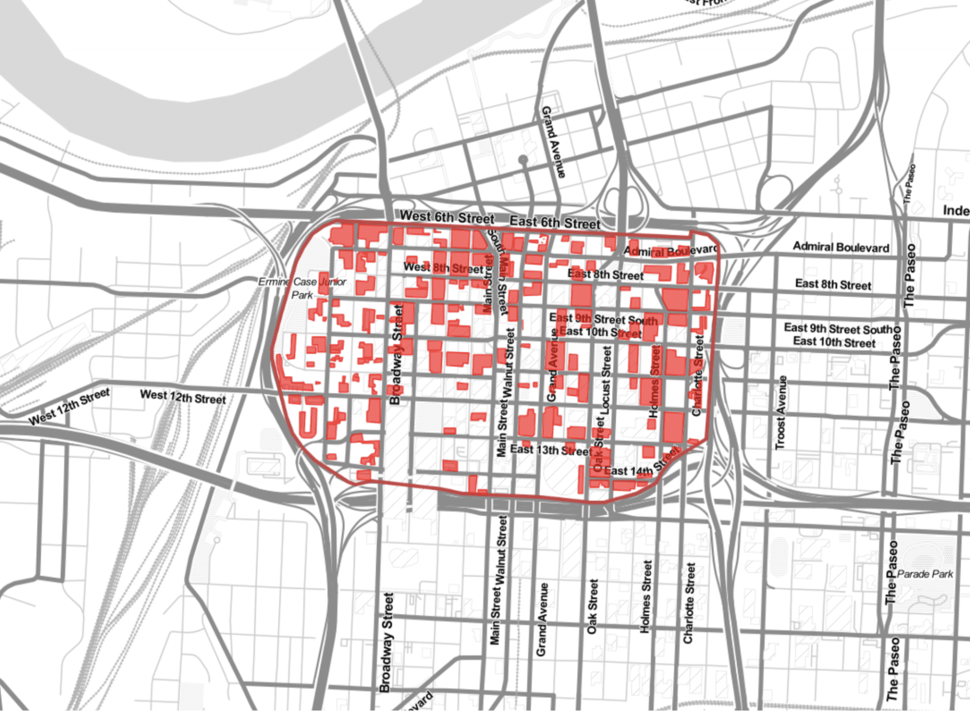 Kansas City Overlay Zoning rules map Kansas City Overlay Zoning rules map.